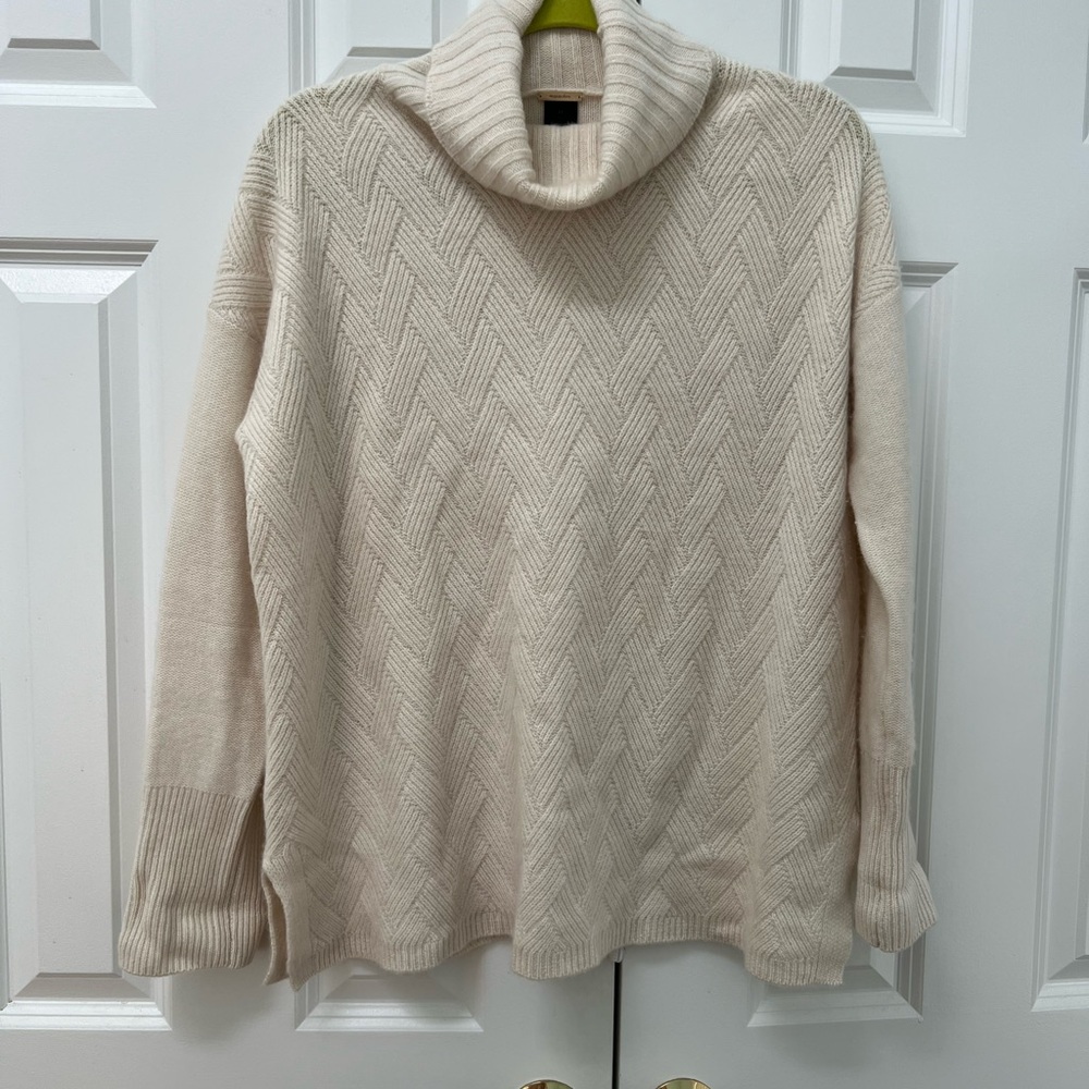 Magaschoni Ivory Turtleneck Sweater